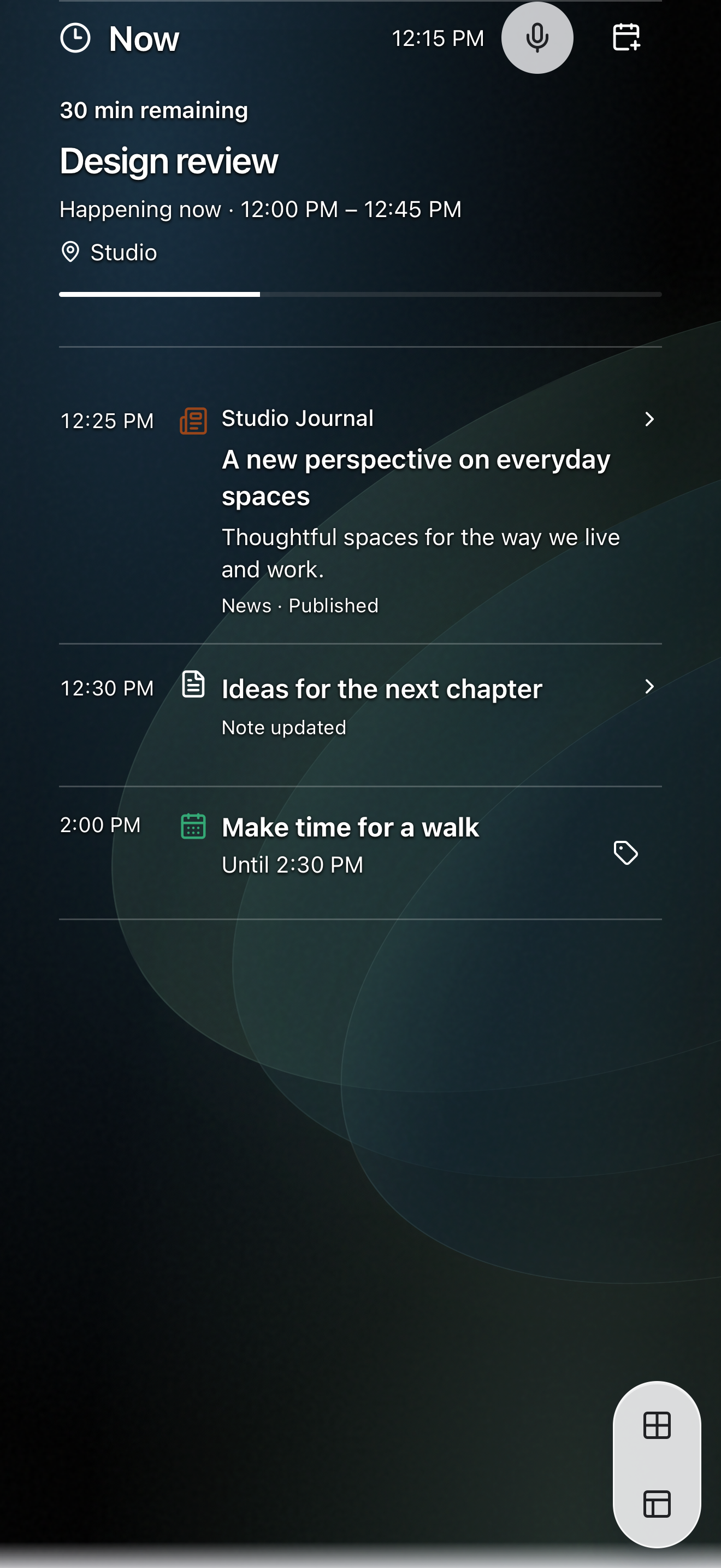 DNDesk / iPhone / Timeline